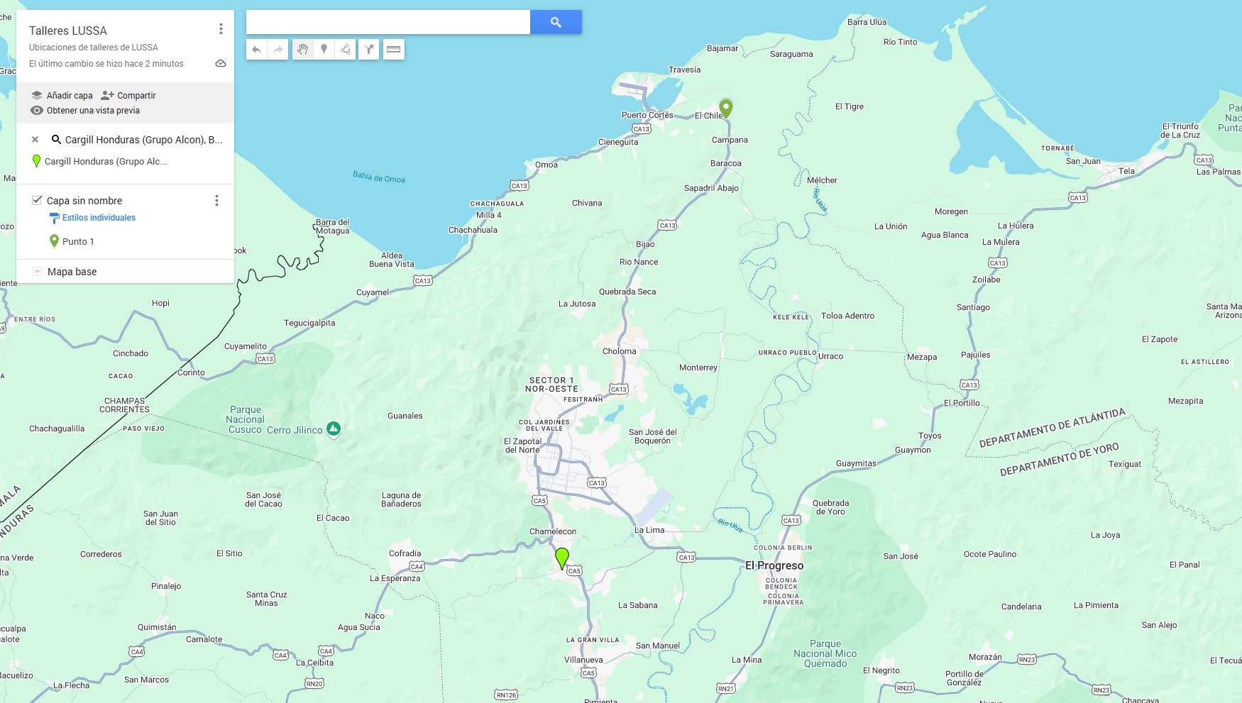 Mapa General de Talleres